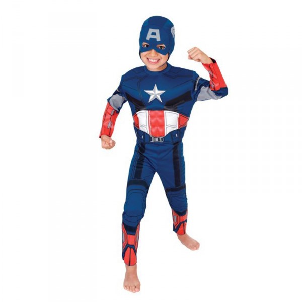 Déguisement Captain America Luxe : Enfant - Rubies-I881316-Fictif