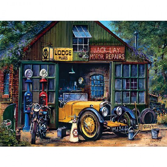  Puzzle 2000 pièces Collection Médaillon Garage vintage Rue des