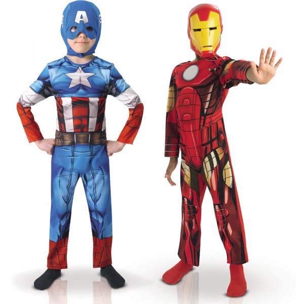 Coffret - Déguisement Captain America™ et Iron Man™ - Enfant - parent-22444