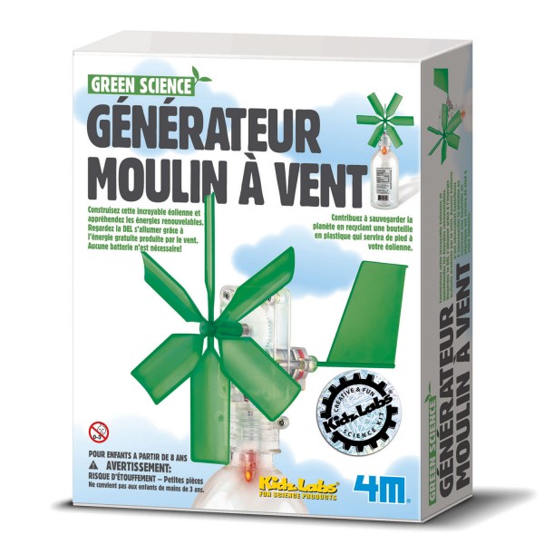 Kit de fabrication Green Science : Générateur moulin à vent : Eolienne - Dam-5663267