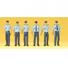 Modélisme HO : Figurines - Policiers français qui marchent