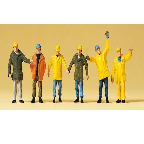 Modélisme HO : Figurines : Ouvriers avec vêtements de protection - Preiser-PR10423