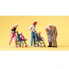 HO model making - Figures: Moms, babies and grandparents