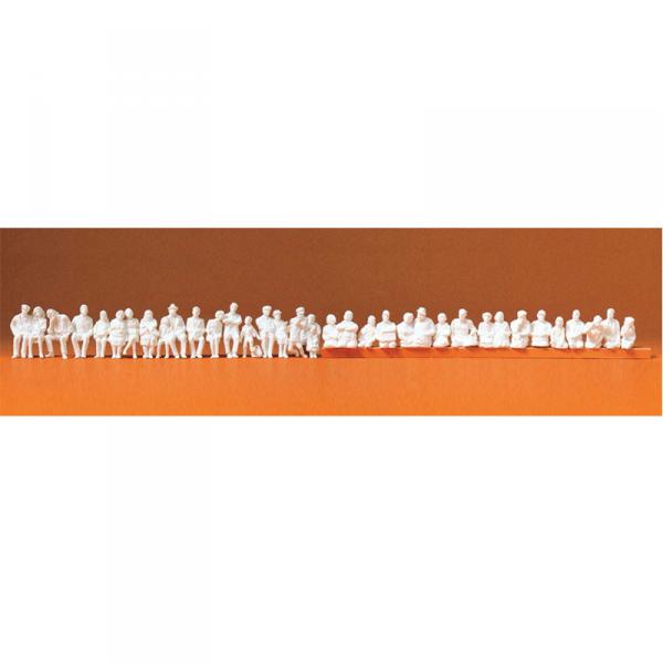 Modélisme HO Figurines : Passagers assis bus (36 figurines) - Preiser-PR16349