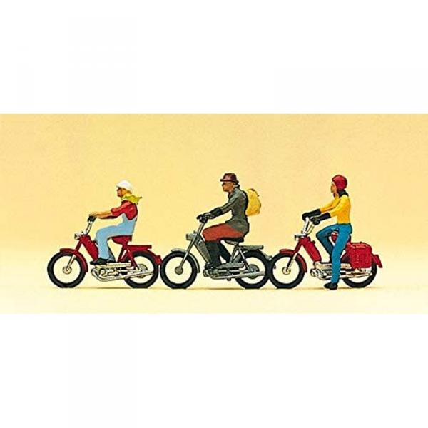 Modélisme HO Figurines : Motocyclistes - Preiser-PR10125