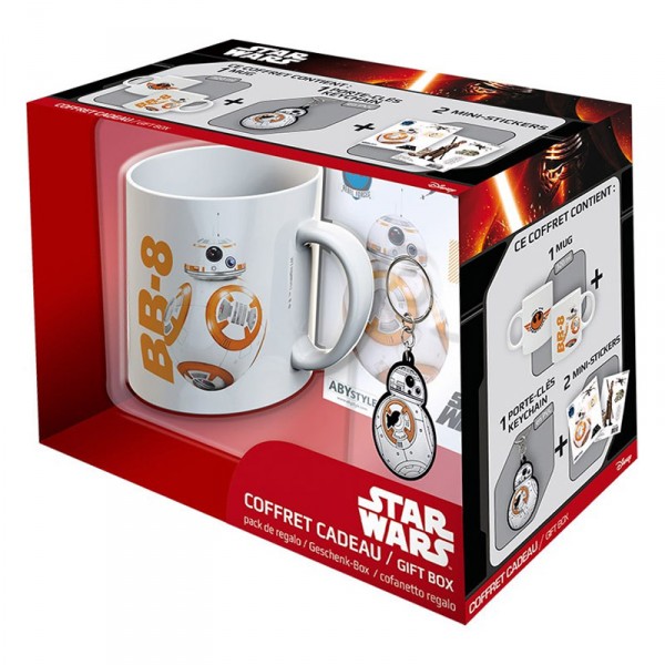 Coffret cadeau Star Wars : Mug, porte-clés et stickers : BB-8 - Abystyle-ABYPCK076