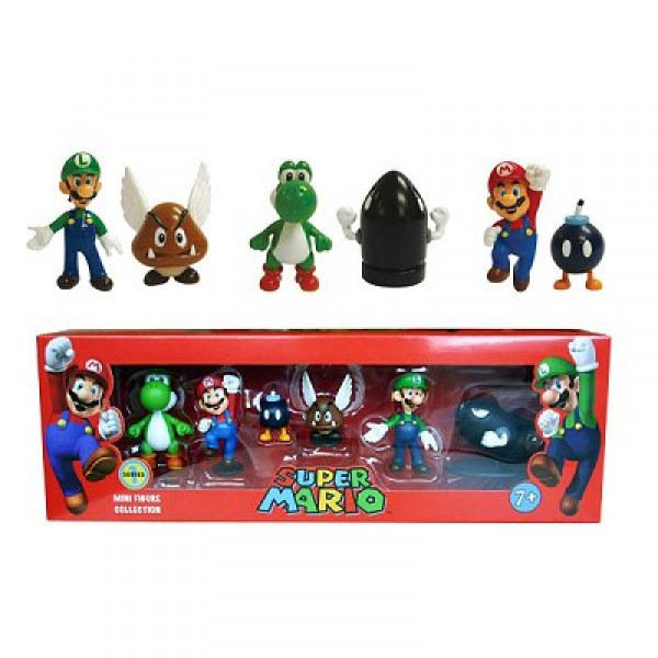 Figurine Nintendo Mario Bros : Pack de 6 figurines - Abysse-MFGNIN001