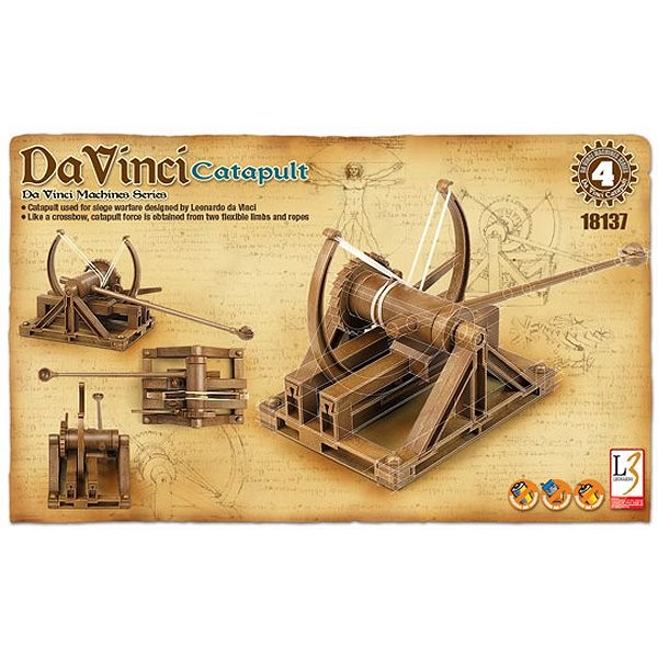 Maquette machine Léonard de Vinci : Catapulte - Academy-LV18137