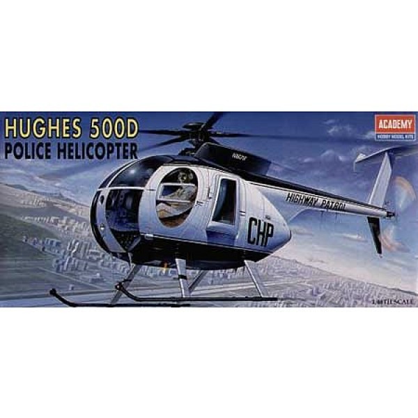 Maquette hélicoptère de police Hughes 500D  - Academy-1643