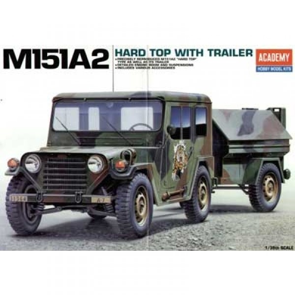 Maquette M151 A2 Hard Top with Trailer - Academy-13012