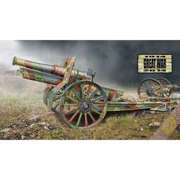 Maquette Matériel Militaire : Canon de 155 cm de 1917 (roues en bois) - Ace-ACE72543