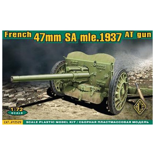 Maquette véhicule militaire : S.A. Mle 1937 47mm Canon aniti-chars français 1938 - Ace-ACE72529