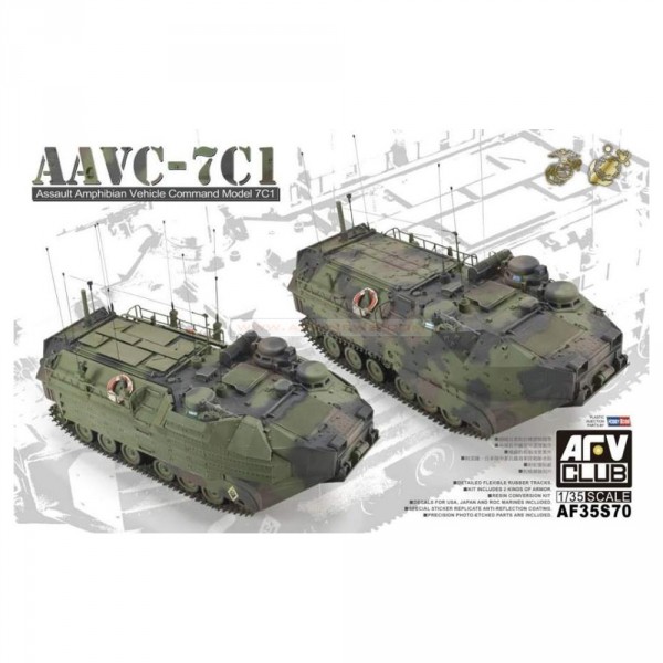 Maquette 1/35 : Engin blindé amphibie US MC AAVC-7C1 - AFVclub-AF35S70