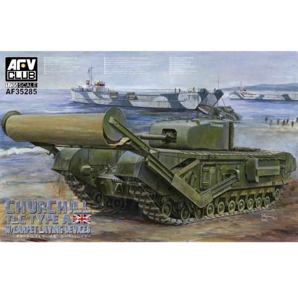 Maquette Char : Churchill TLC Type A avec Carpet Laying Devices, 1944 - AFVclub-AF35285