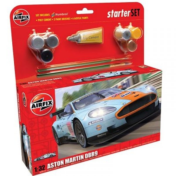 Maquette voiture : Aston Martin DBR9 Gulf : Starter set - Airfix-50110