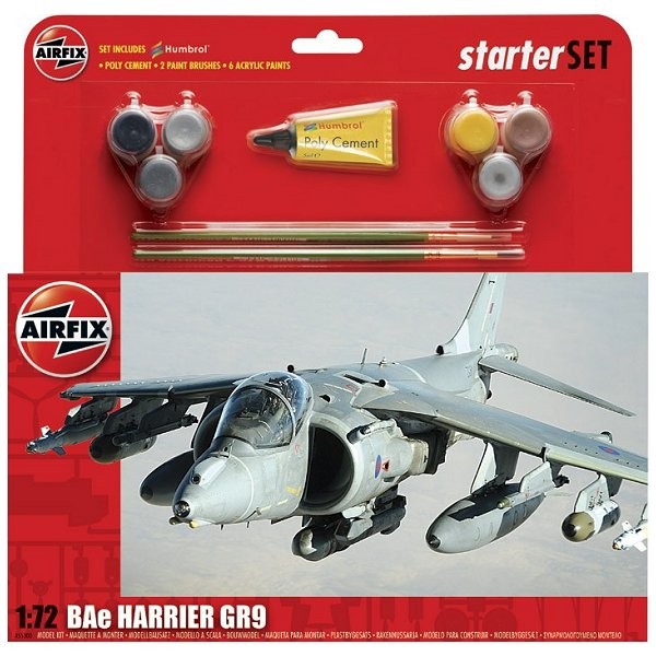 Maquette avion : Starter Set : BAe Harrier GR9 - Airfix-55300