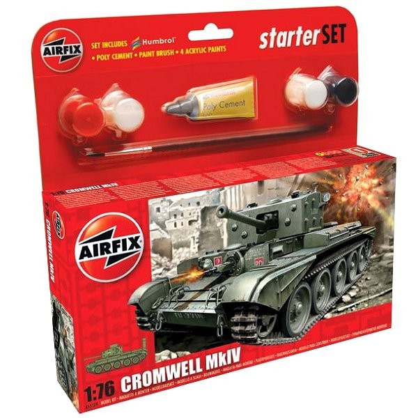 Maquette Char : Starter Set : Cromwell Cruiser Tank - Airfix-55109