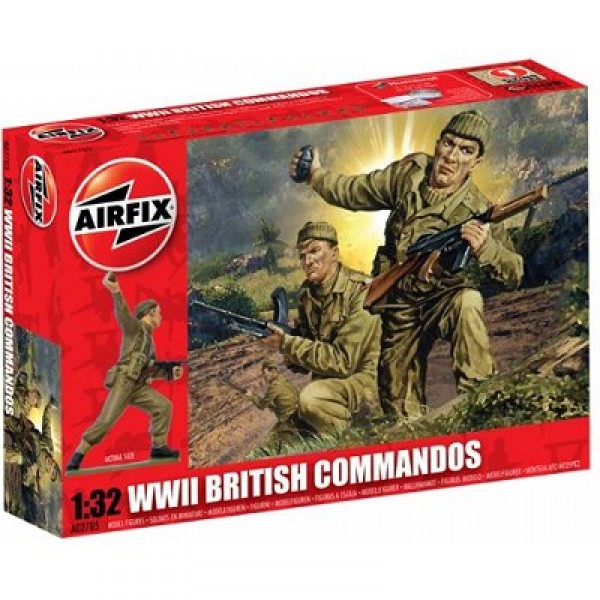 Figurines 2ème Guerre Mondiale : 1:32 Commandos Britanniques - Airfix-02705