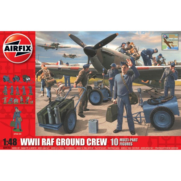 Figurines militaires : Equipe au sol de l'aviation RAF WWII - Airfix-04702