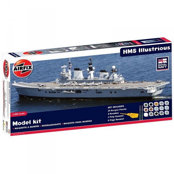 Maquette bateau : Model Kit : Porte-avions HMS Illustrious - Airfix-50059