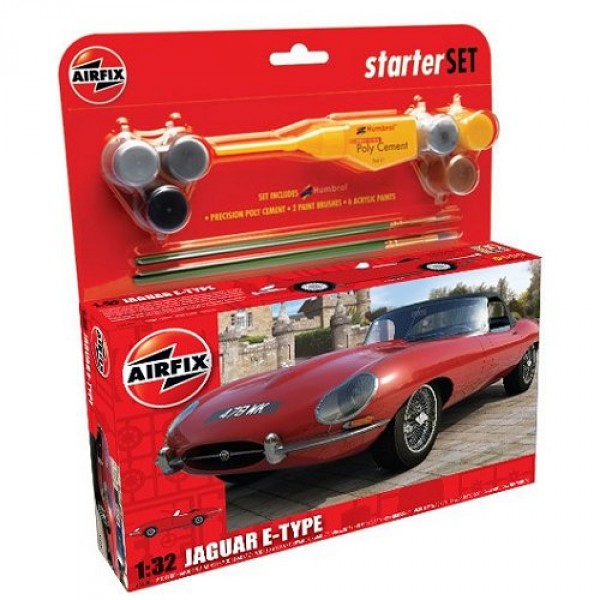 Maquette voiture : Starter Set : Jaguar E-Type - Airfix-55200