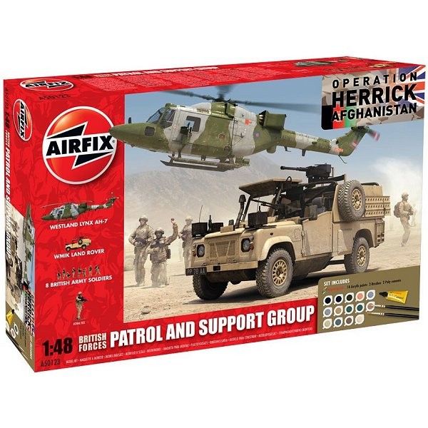 Maquettes véhicules militaires : Gift Set : British Forces : Patrol and Support Group - Airfix-50123