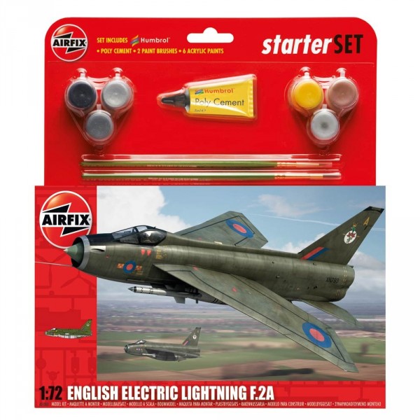 Maquette avion : Starter Set : English Electric Lightning F.2A - Airfix-55305