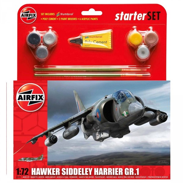 Maquette avion : Starter Set : Hawker Siddeley Harrier GR.1 - Airfix-55205