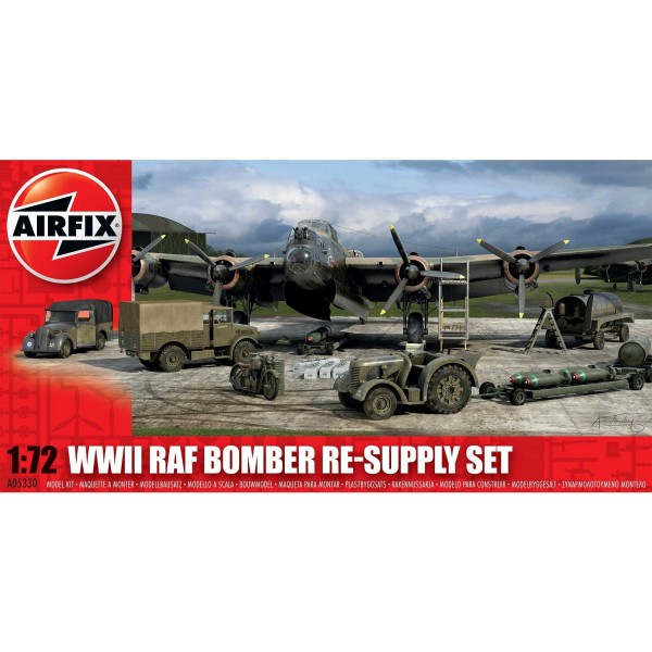 Maquettes véhicules militaires et accessoires : WWII RAF Bomber Re-supply Set - Airfix-05330