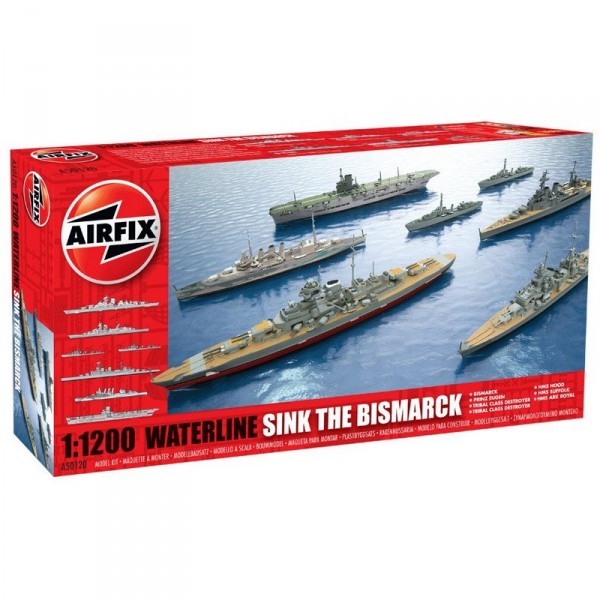Maquettes bateaux : Sink the Bismarck ! Waterline Battleships - Airfix-50120