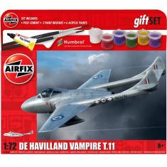 Maquette avion militaire : de Havilland Vampire T.11 - Gift Set