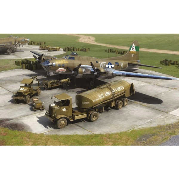 Maquette avion : Eighth Air Force: Boeing B-17G & Bomber Re-supply Set - Airfix-A12010