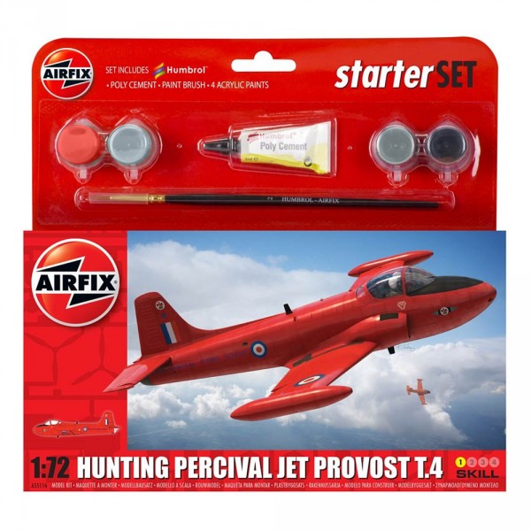 Maquette avion : Starter Set : Hunting Percival Jet Provost T.4 - Airfix-A55116