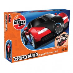 Quickbuild model car: Bugatti Veyron Black & Red