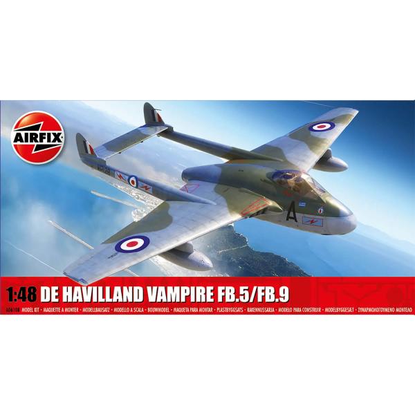 Maquette Avion : De Havilland Vampire FB.5/FB.9 - Airfix-A06108