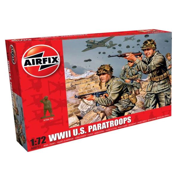 Figurines 2ème Guerre Mondiale : WWII U.S. Paratroops - Airfix-A00751