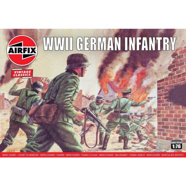 Figurines 2ème Guerre Mondiale : Vintage Classics : WWII German Infantry - Airfix-A00705V