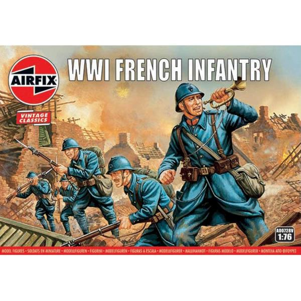 Figurines 1ère Guerre Mondiale : Vintage Classics : WWI French Infantry - Airfix-A00728V