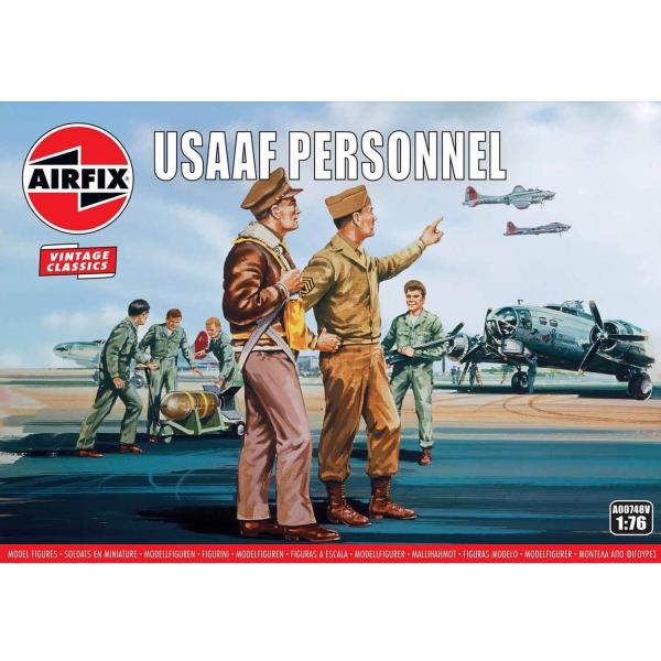 Figurines militaires : Vintage Classics : USAAF Personnel - Airfix-A00748V