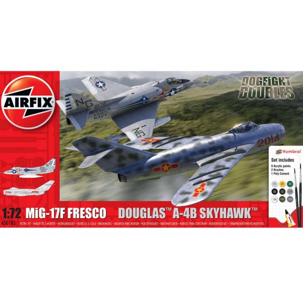Maquettes avions : Dogfight Doubles : Mig-17F Fresco et Douglas A-4B Skyhawk - Airfix-A50185