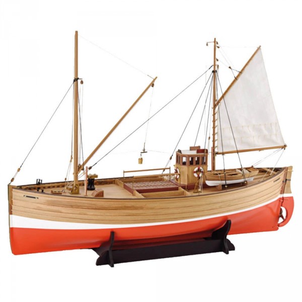Maquette bateau en bois : Bateau de pêche Ecossais Fifie - Amati-B1300.09