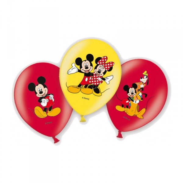 Ballons de baudruche anniversaire : 6 ballons Mickey et ses amis - Amscan-999240