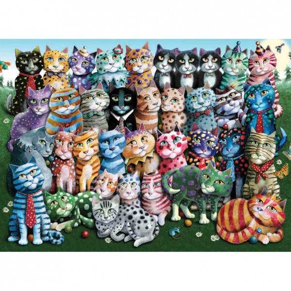 Puzzle 1000 pièces : Famille de chats - Anatolian-ANA1030