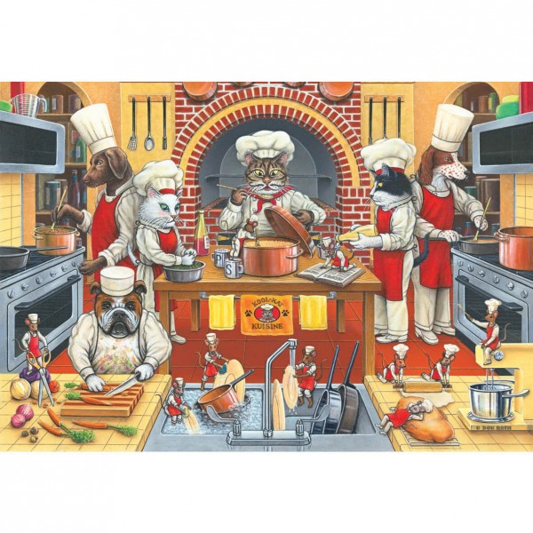 Puzzle 500 pièces : Les animaux cuisiniers - Anatolian-ANA3586
