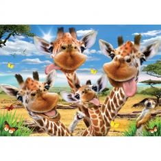 500 piece puzzle: Giraffe selfie