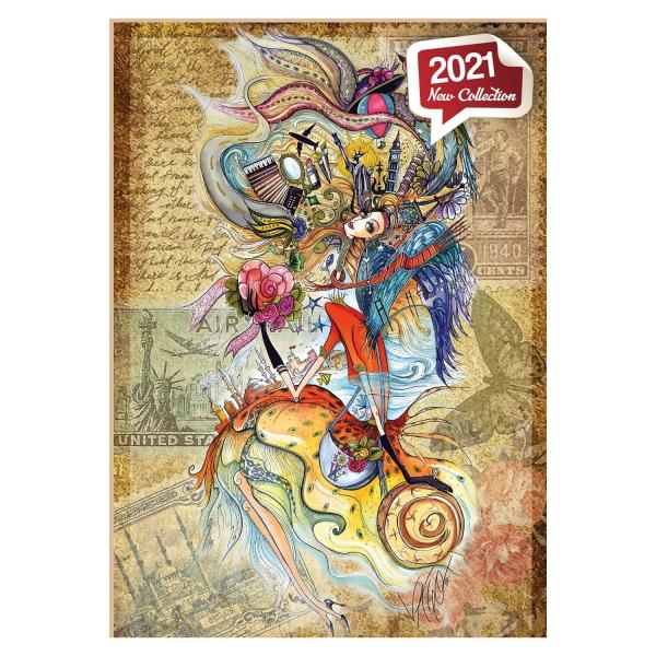 1500 pieces puzzle: Circassian girl traveling the world - Anatolian-ANA4560