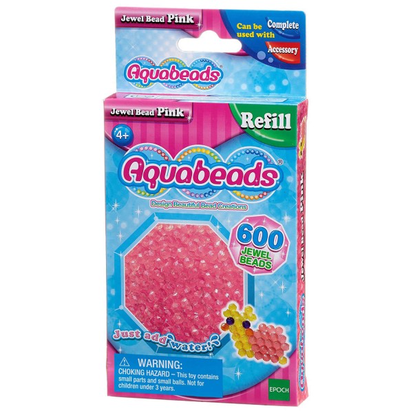 Aquabeads : Recharge de 600 perles à facettes roses - Aquabeads-32728
