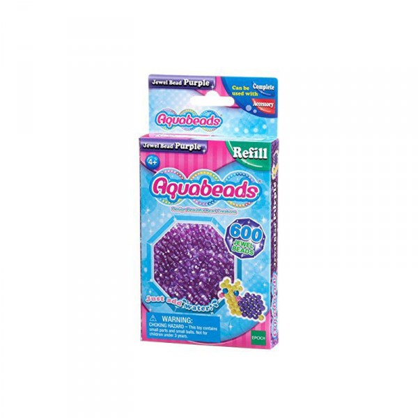 Aquabeads : Recharge de 600 perles à facettes violettes - Aquabeads-32718