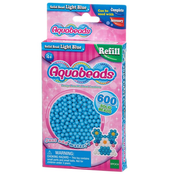 Aquabeads : Recharge de 600 perles bleues claires - Aquabeads-32558