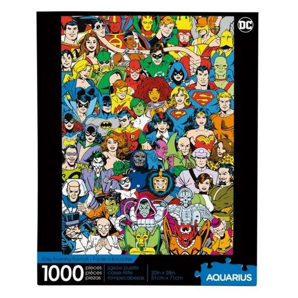 Puzzle 1000 pièces : Dc Comics Retro Cast - Aquarius-57993